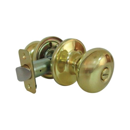 Book Publishing Co Mushroom Polished Brass Metal Privacy Knob - 3 Grade Right Handed GR2513194